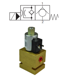 Max 45 L/Min / 350 Bar 2.Way 2.Position Open Poppet Type Pilot Operated Valve